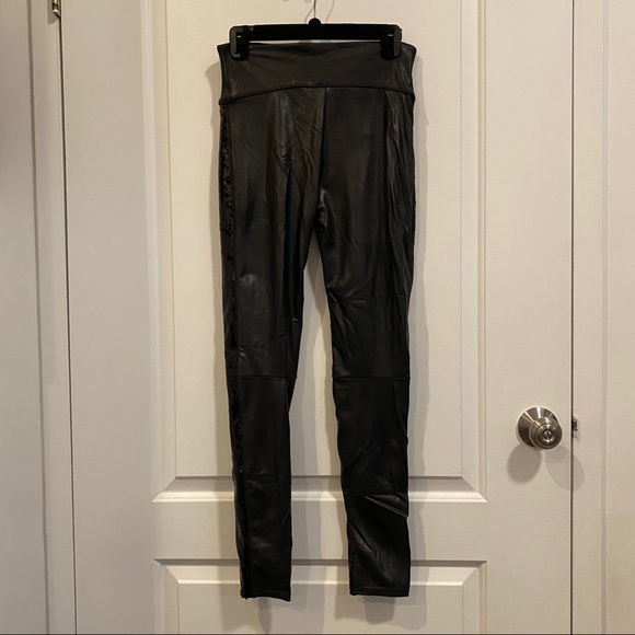 Spanx Faux Leather Sequin Leggings - Picture 7 of 7